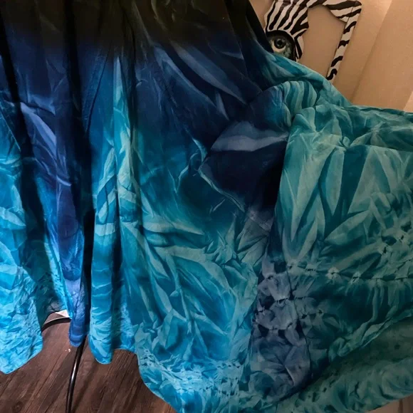 Solitaire Strapless Ombre Teal & Black Maxi Dress or skirt - Picture 6 of 11